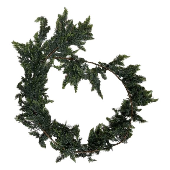 Mupvlun 180cm/70.87'' Cedar Garland - Realistic and Extra Full Christmas Decoration for Stairs Home Decoration Holiday Garland Display (B)