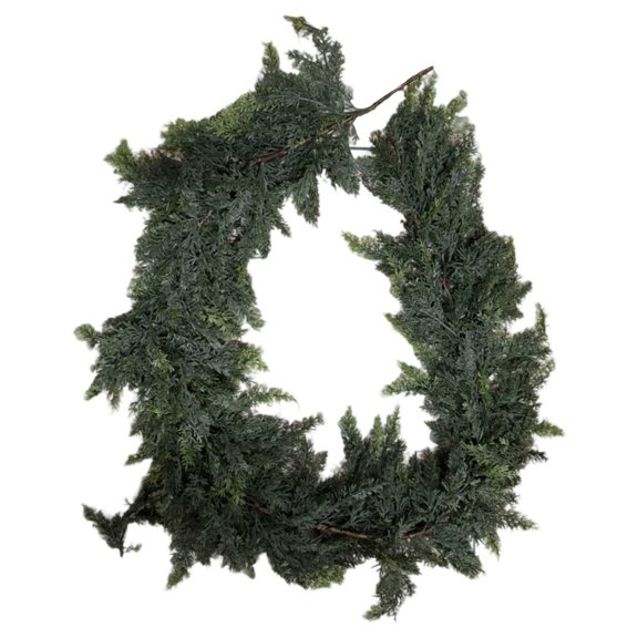 Mupvlun 180cm/70.87'' Cedar Garland - Realistic and Extra Full Christmas Decoration for Stairs Home Decoration Holiday Garland Display (C)