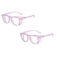 thumbnail image 1 of Mupvlun 2 Pcs Stylish Safety Glasses, Clear Anti-Fog Anti-Scratch Protective Glasses for Women and Men Purple, 1 of 5