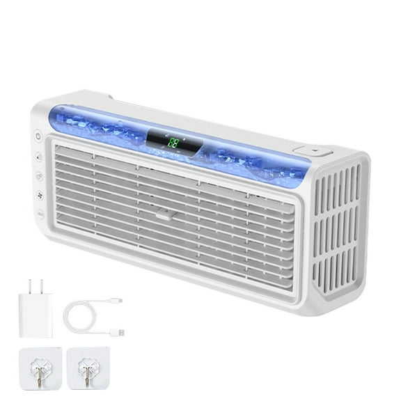 Mupvlun 2025 Punch Wall Mounted Fan Air Conditioner 3D Cooling, 15m Long-Range Wind, Ice Mist Mode, Energy-Saving Portable AC for Home & Office