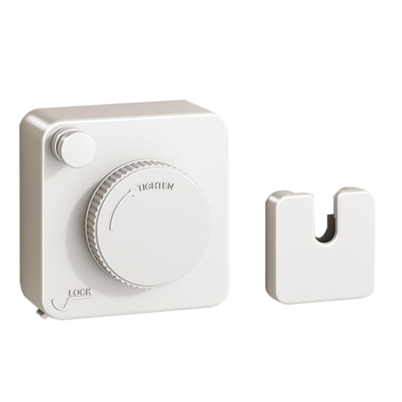 Mupvlun 4.8m Portable Travel Clothesline, Indoor Clothesline, Retractable Wall-Mounted Clothesline for Balconies, Shower Rooms, Terraces and Hotel Bathrooms White