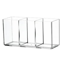 Mupvlun Acrylic Cutlery Organizer, 3-Sectio Clear Utensil Storage Caddy for Kitchen Countertop, Holds Forks, Knives & Spoons (7.09ââx2.56ââx3.54ââ) White