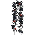 thumbnail image 1 of Mupvlun Artificial Black Rose Vine Halloween Decoration - 68.9'' Artificial Rose Vine Hanging Flower Garland, Floral Wall Hanging Ornaments for Backdrop Table Decor A, 1 of 4