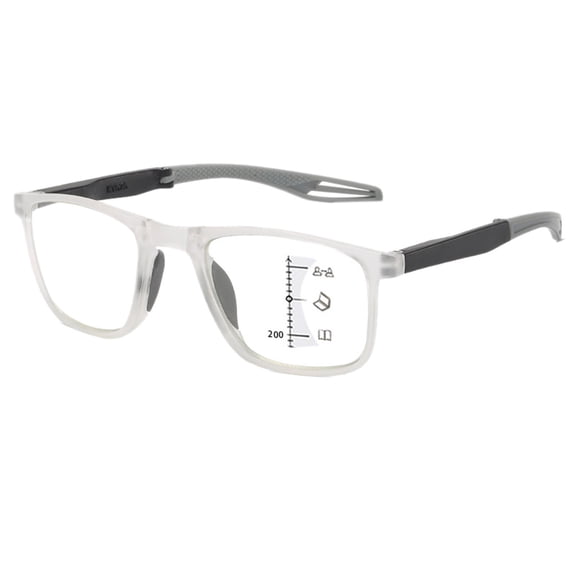 Mupvlun Blue Light Blocking Photochromic Reading Glasses - Multifocus Lenses for Clear Vision, Auto-Dimming Transition Sunglasses for Computer, Reading & Outdoor Use,【+150】 Grey4