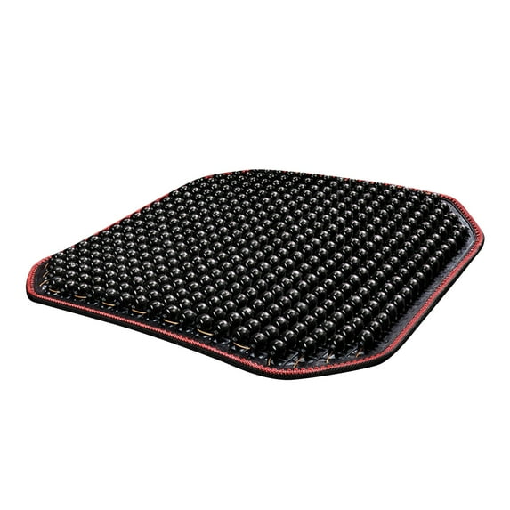 Mupvlun Cool Wood Bead Car Seat Cushion, Summer Driving Comfort Breathable Cushion, Square Design, Comfortable Support, Easy to Clean (16.14''x16.14'') D