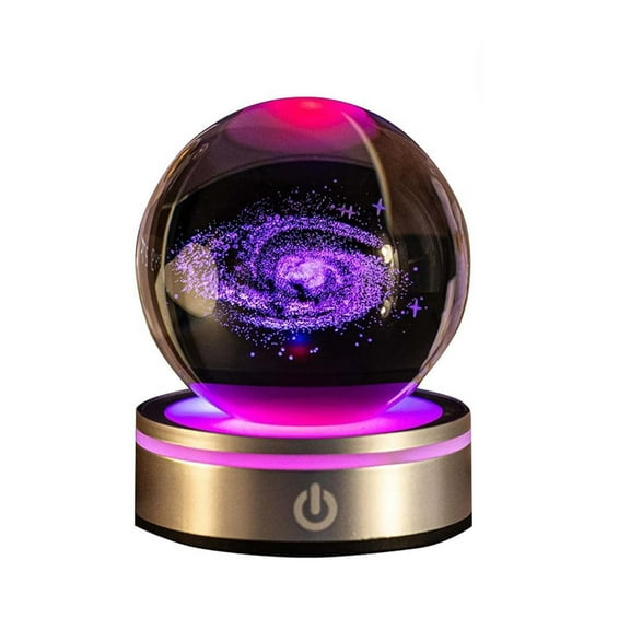 Mupvlun Ball Night Light, 3D Solar System Planets Ball Night Light, Creative Night Scene Astronomy LED Ball Lamp, Astronomy Model for Astronomy Lovers A