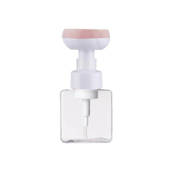 Mupvlun Cute Flower Foaming Pump Bottle Flower-Shaped Bubble Hand Soap Bottle Facial Cleanser Foam Sub-Bottle Separate Bottling Face Washing Bottle Clear