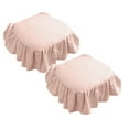 thumbnail image 1 of Mupvlun French Cotton Simple Seat Cushion, Fabric Not- Soft Chair Pad, Ruffled Chair Cushions with Ties for Kitchen and Office, 17.72 X 16.93in Pink, 1 of 4