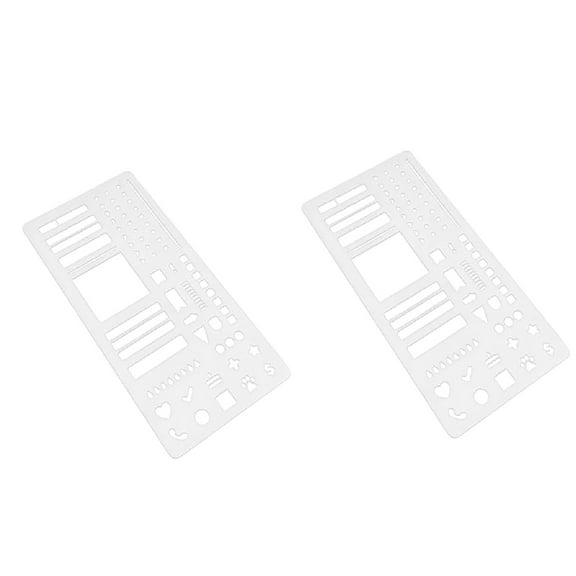 Mupvlun Handmade Flexible Record Template, Reusable Flexible Record Template, Planner Stencil Set for Dot Grid Journals, Versatile Drawing Templates Kit 2 Pcs
