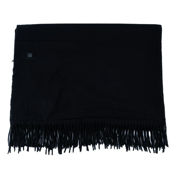 Mupvlun Heated Shawl Wraps for Women Corded Heated Blanket Soft Zipper Shawl Wraps 2025 Winter Warm USB Powered Heating Scarf Electric Blanket Black