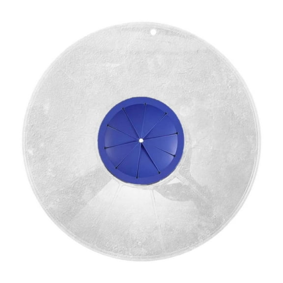 Mupvlun Mixer Bowl Splatter Guard, Silicone Mixing Bowl Splatter Screen Guard, Egg Whisks Bowl Lid Anti Cover for Most Hand and Electric Mixers Blue