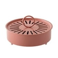 thumbnail image 1 of Mupvlun Mosquito Coil Tray - Portable Metal Incense Burner Coil Holder for Indoor & Outdoor Use, Hollow Mesh Lid for Safety Pink, 1 of 5