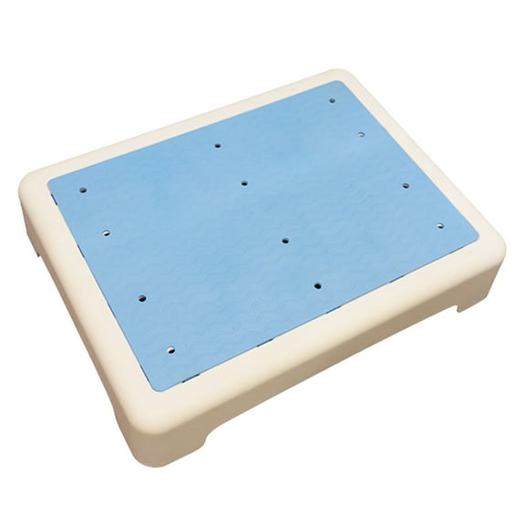 Mupvlun Non Slip Bathtub Step Stool for Aldult and Kids - Durable Step Up Stool, Ideal for Home Bathroom Use - Sturdy and Bathroom Shower Accessory Sky Blue