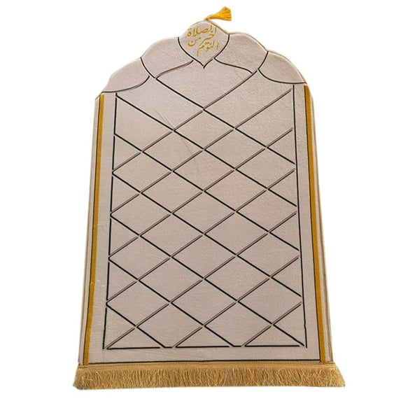 Mupvlun Portable Prayer Rug - Thick Embossed Flannel Prayer Mat with Sponge Base for Indoor/Outdoor Use (27.56''x43.31'') B2