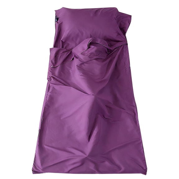 Mupvlun Portable Travel Sleeping Bag Liner for Camping, Hiking, Hotel Stays, Breathable and Skin-Friendly, Suitable for All Seasons Dark Purple