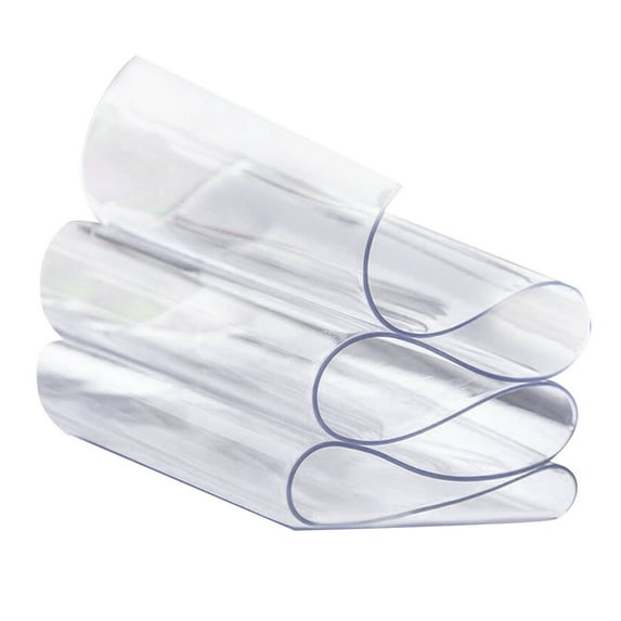 Mupvlun Clear Fabric Table Cover, Waterproof Spillproof Transparent Sheet Table Cover (120x60cm) White