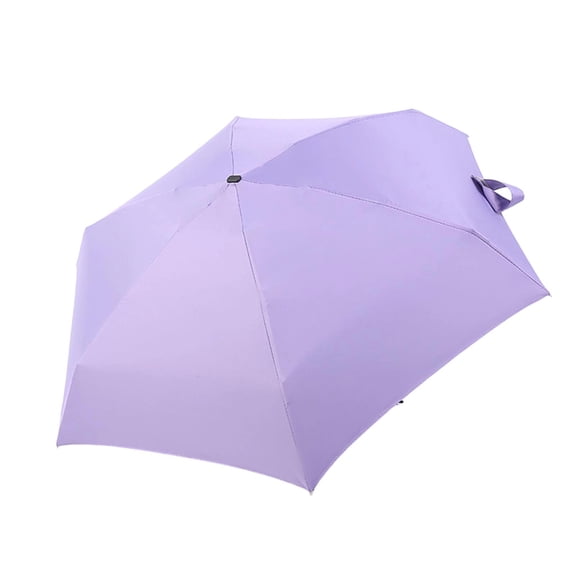 Mupvlun Rain Gear Mini Pocket Compact Umbrella Sun Anti Uv 5 Folding Rain Windproof Travel Purple