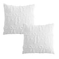 thumbnail image 1 of Mupvlun Set of 2 Cream White Bow Throw Pillow Covers, Soft Plush Wool Pillowcases, Preppy Room Decor for Bed Sofa Couch Living Room, 45X45cm B, 1 of 6