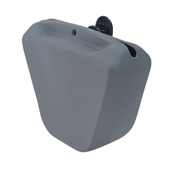 Mupvlun Silicone Dog Treat Bags, Portable Dog Snack Clip Waist Bag with Closure, Hands-Free Dog Walking Bag with Waist Clip (Grey)