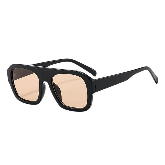 Mupvlun Stylish Square Sunglasses for Men and Women with Thick Retro Frame Design Outdoor Eyewear Black