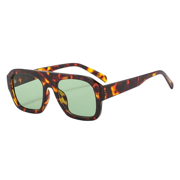 Mupvlun Stylish Square Sunglasses for Men and Women with Thick Retro Frame Design Outdoor Eyewear Coffee1