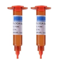 Mupvlun UV Glue Adhesive Glue Cell Phone Repair Tool for Touch Screen Repair, UV 5ml Liquid Optically Clear Adhesive for Smartphone Repair (2 Pcs)
