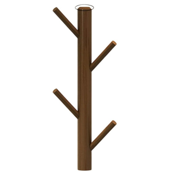 Mupvlun Wall Mounted Hat Rack Coat Hooks - Sturdy Wooden Coat Rack Stand - Entryway Hall Tree Coat Tree with Solid Base for Hat, Clothes, Purse, Scarves C