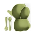 thumbnail image 1 of Muqee Peeko Baby Led Weaning Dining Set in Green Color made of Food Grade Silicone - (3 Piece Set), 1 of 10