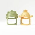 thumbnail image 1 of Muqee Peeko Baby Teether Wearable Pacifier Teethers for baby - Chick & Dino Yellow & Green Pack of 2, 1 of 15