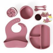 Muqee Peeko Feeding Essentials in Turkish Pink Color for Baby Girls with Led Weaning Suppliers (10 Piece Set)