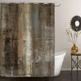 thumbnail image 1 of Muqhrev Vintage Tan Brown Rustic Polyester Shower Curtain, 72" x 72" Waterproof, 1 of 6