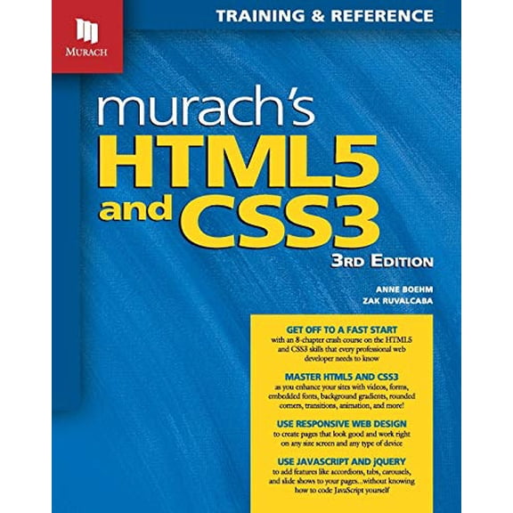 Pre-Owned Murach's HTML5 and CSS3 (3rd Edition) (Paperback) 1890774839 9781890774837