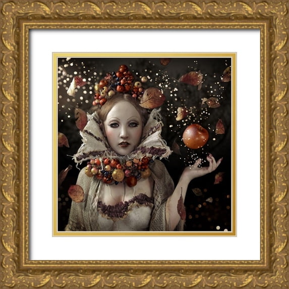 Murakami, Kiyo 20x20 Gold Ornate Wood Framed with Double Matting Museum Art Print Titled - Magic Of The Season