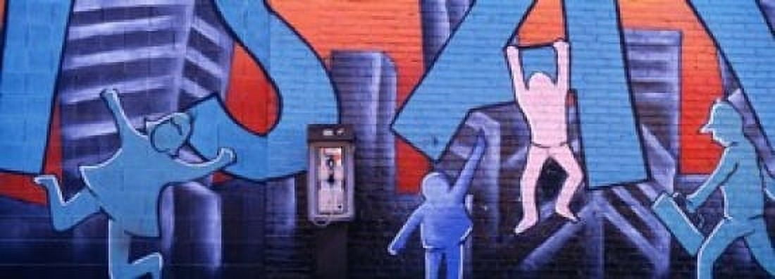 Mural NYC New York City New York State USA Canvas Art - Panoramic Images (18 x 7)