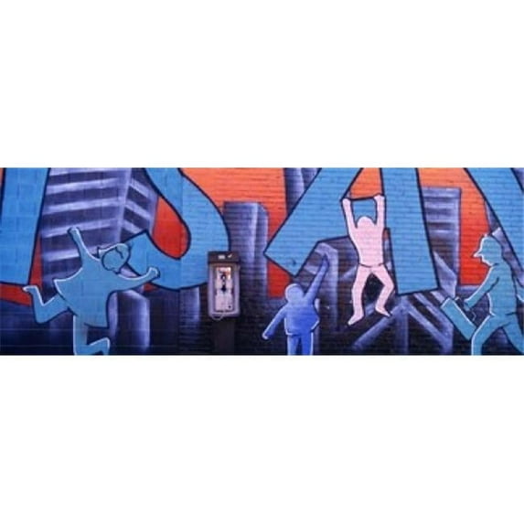 Mural, NYC, New York City, New York State, USA Poster Print (36 x 13)