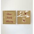 thumbnail image 1 of MuralMax Home Family Blessing Inspirational Bible Verse - Canvas Lovebird Tree Wall Decor - Memorable Gifts For Mom, Dad, Grandma & Grandpa Parties - Color Gold Set of 2 - Size-16X16, 1 of 6