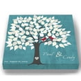 thumbnail image 1 of MuralMax Personalized Wedding Tree Guest Book - Unique & Memorable Alternative Way For 100-150 Signatures For Canvas Wall Decor - One of A Kind Bridal Shower Gift - Color - Turquoise - Size 16x16, 1 of 5