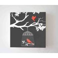 thumbnail image 1 of MuralMax Unique Birdcage Family Tree Canvas Wall Decor - Modern Artwork Gifts For Your Home - Mom, Dad, Grandma, Grandpa, memorable Birthday Presents - Color Charcoal - Size-24x24, 1 of 1