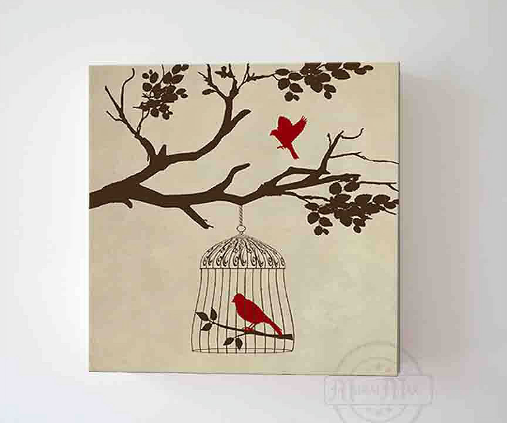 Muralmax Personalized Family Tree Canvas & Lovebirds, Romantic Lovebirds & Inspirational Quote Wall Decor - Gifts for Parents Wedding Anniversary