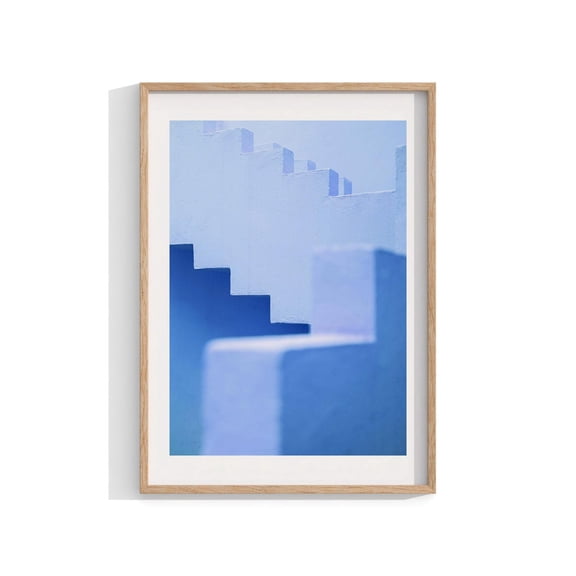 Muralla Roja In Blue Wall Art Modern Architecture Home Decor, Unframed Paper Print
