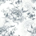 thumbnail image 1 of MuralsPrint Bloom Black and White Peonies Removable Peel and Stick Wallpaper, 10'L x 24''W, 1 of 5