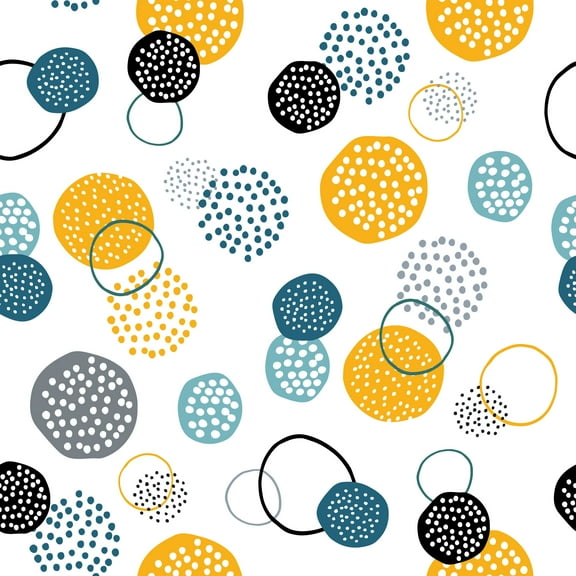 MuralsPrint Boheam Colorfull Dots Removable Wallpaper - 10'ft H x 24''inch W