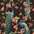 thumbnail image 1 of MuralsPrint Bournie Watercolor Peacocks Peel and Stick Wallpaper - 10'ft H x 24''inch W, 1 of 4