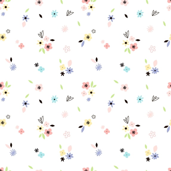 MuralsPrint Butterflies and Florals Peel and Stick Floral Wallpaper, Removable Wallpaper 10'L x 24''W