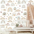 thumbnail image 1 of MuralsPrint Cute Boho Rainbows and Clouds Wallpaper Peel and Stick Wallpaper, Eco-friendly Wallpapers 10'L x 24''W, 1 of 3