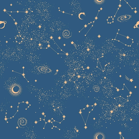 MuralsPrint Galaxy Planets Kids Room Removable Wallpaper - 10'ft H x 24''inch W