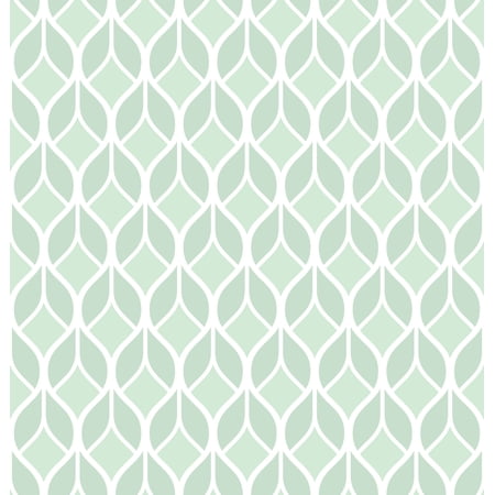 MuralsPrint Geometric Matcha Removable Wallpaper - 10'ft H x 24''inch W