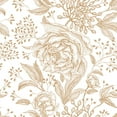 thumbnail image 1 of MuralsPrint Golden Peonies and Roses Removable Wallpaper - 24'' inch x 10'ft, 1 of 2