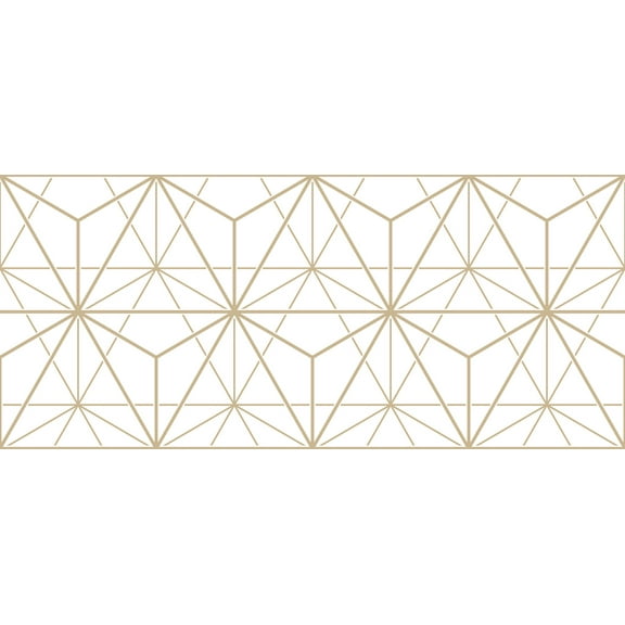MuralsPrint Pentagon Geometric Peel and Stick Wallpaper, Removable Wallpaper 10'L x 24''W