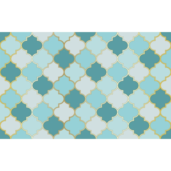 MuralsPrint Turkish Mosque Mosaic Peel & Stick Wallpaper, Removable Wallpaper 10'L x 24''W